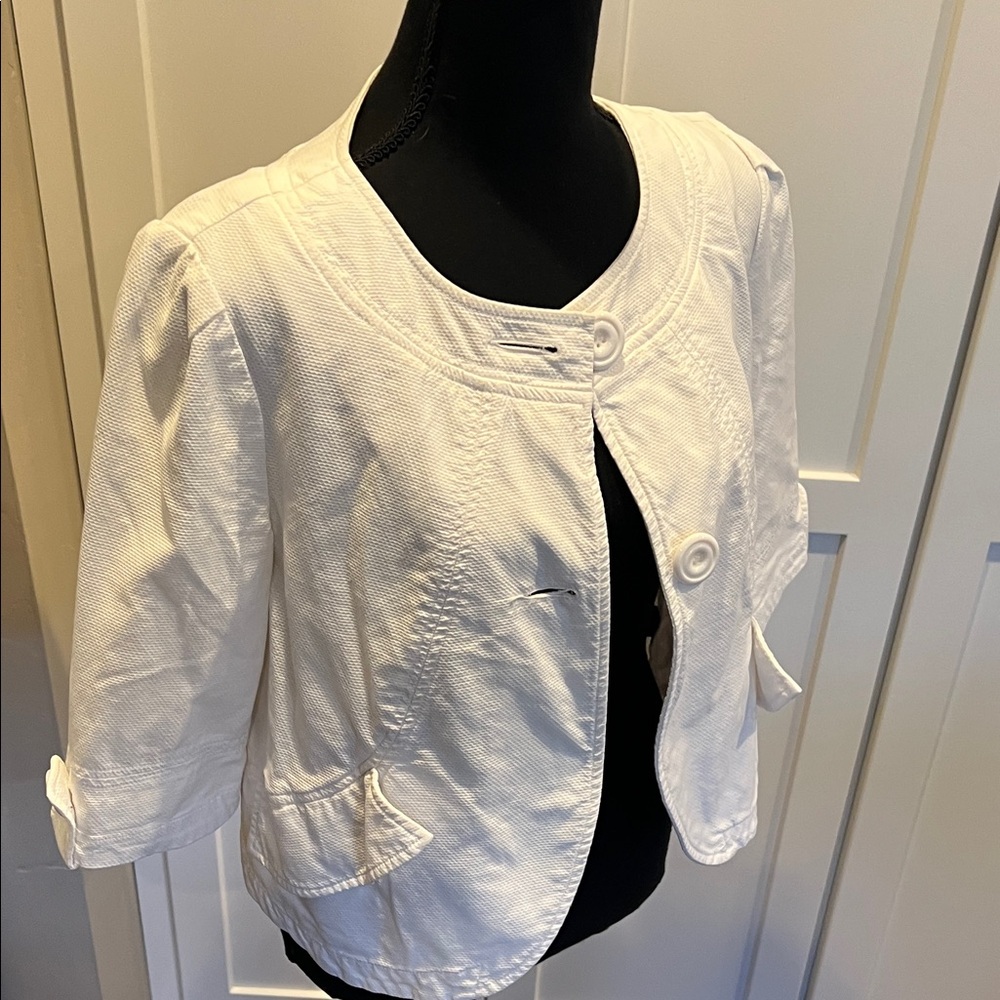 Ambition White Patterned Jacket Size S - image 7